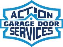 Action garage door logo links to home page